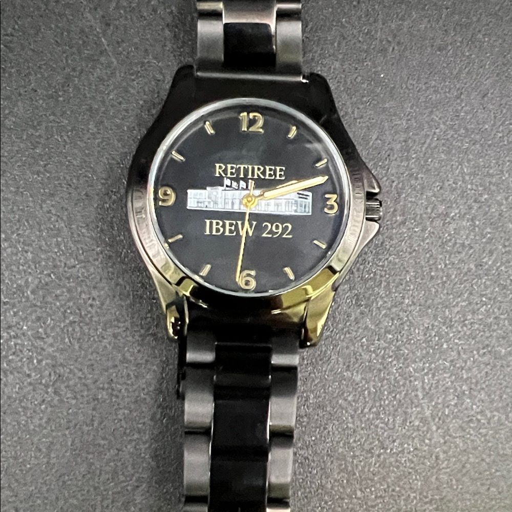 Retiree IBEW 292 Black Stainless Watch - Picture 4 of 10
